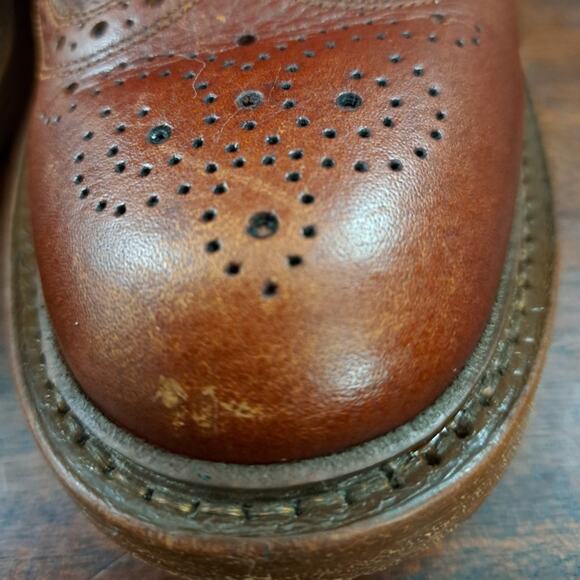 Florsheim by Duckie Brown Wingtip Dress Boots Brogue Leather Mens size 10 D - Picture 9 of 13